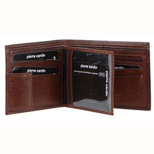 Pierre Cardin Rustic Leather Mens Wallet - Brown | Primepac